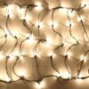 150-bulb Clear Net Lights, Green Wire -Decorative Lighting Store white glass net lights green wire a