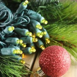 50-light 5mm Yellow LED Christmas Lights, 4" Spacing Green Wire 13 50-light 5mm Yellow LED Christmas Lights, 4" Spacing Green Wire -Decorative Lighting Store yellow 5mm led christmas lights 080518b