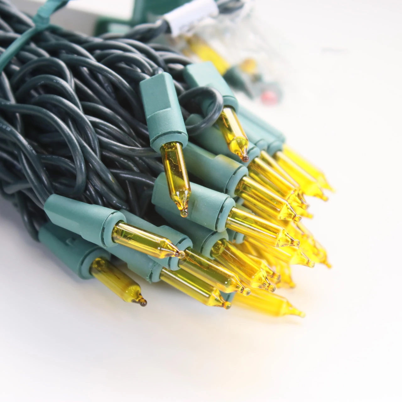100-bulb Yellow Mini Lights, 6" Spacing, Green Wire 7 100-bulb Yellow Mini Lights, 6" Spacing, Green Wire - Image 5
